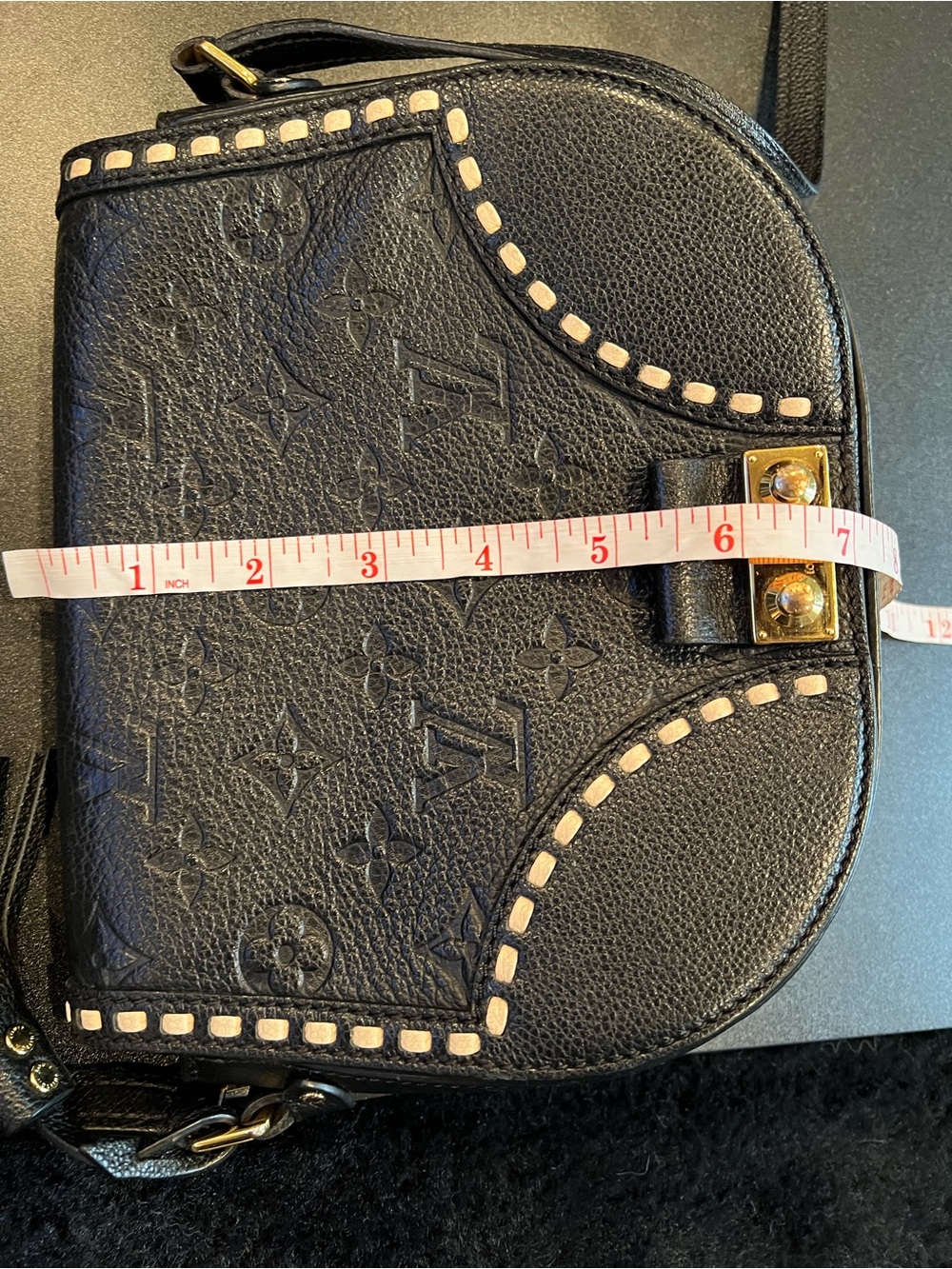 Louis Vuitton Black Empreinte Leather Monogram Junot Crossbody Purse - Picture 13 of 15